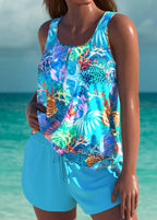 Zestaw tankini Trudy | Navy z regulacją brzucha