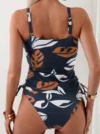 Zestaw tankini Island | Tropical leaf print