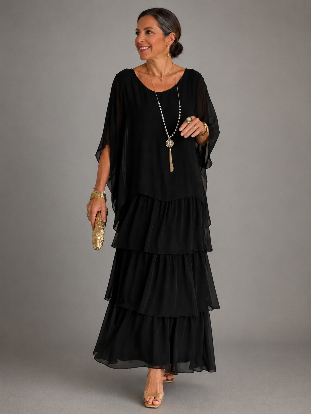 Karolina | Elegancka Zwiewna Sukienka Maxi