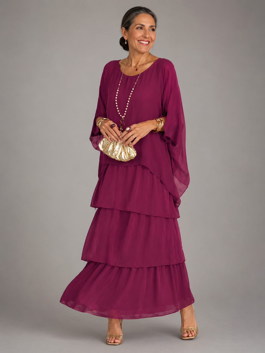 Rozalia | Elegancka Zwiewna Sukienka Maxi