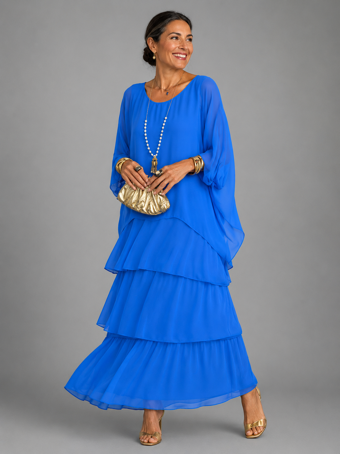 Karolina | Elegancka Zwiewna Sukienka Maxi