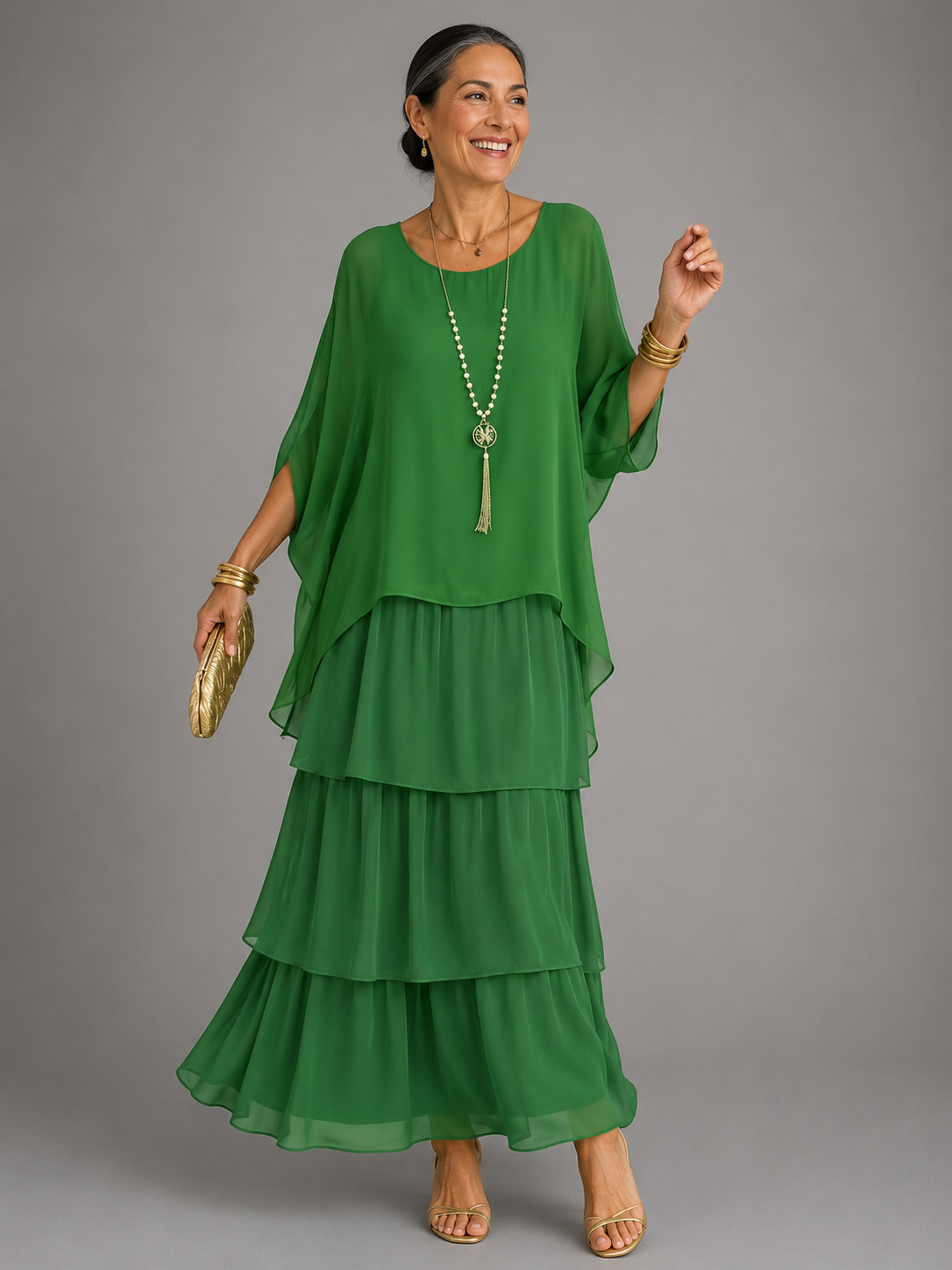 Karolina | Elegancka Zwiewna Sukienka Maxi