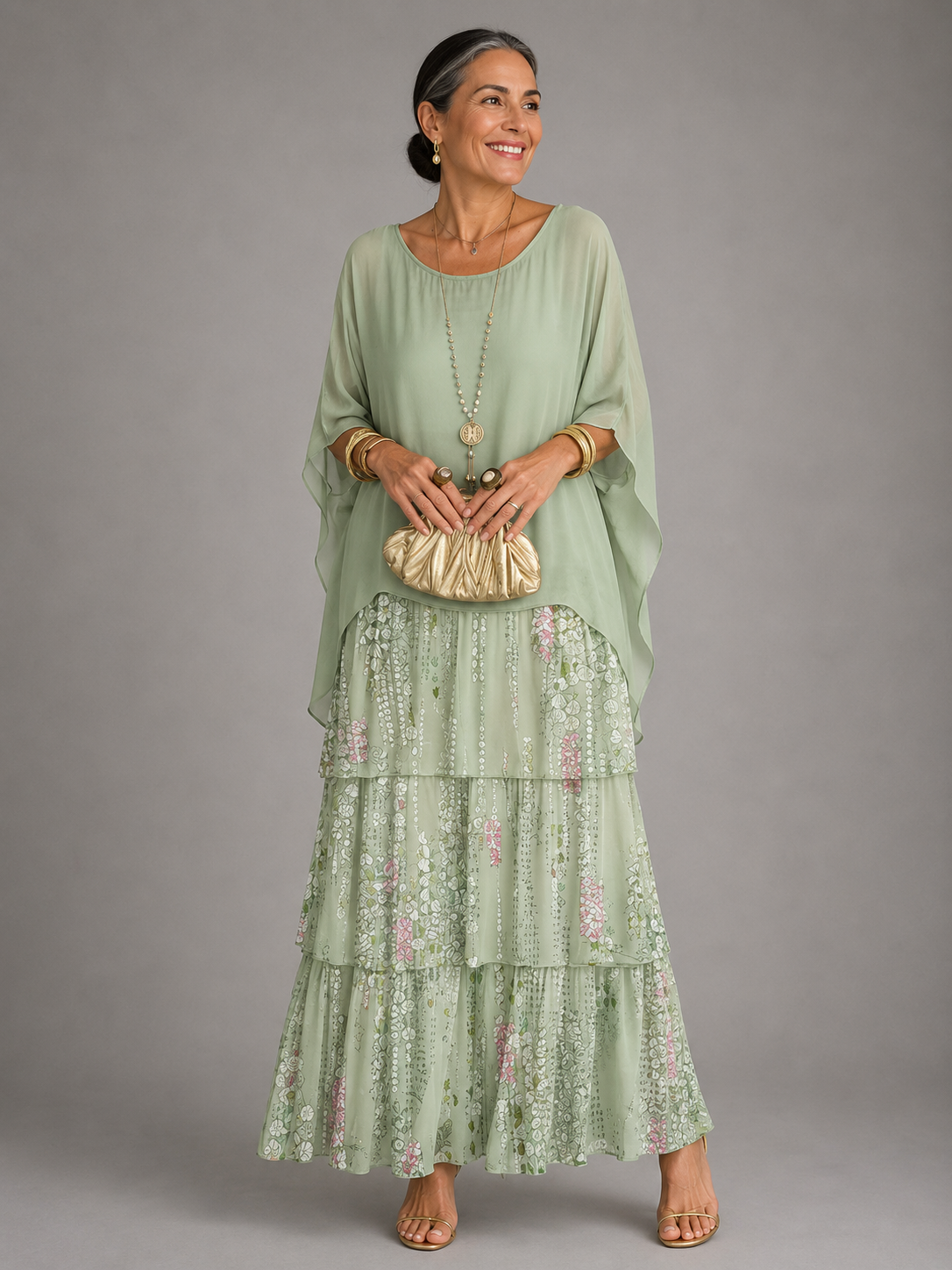 Karolina | Elegancka Zwiewna Sukienka Maxi