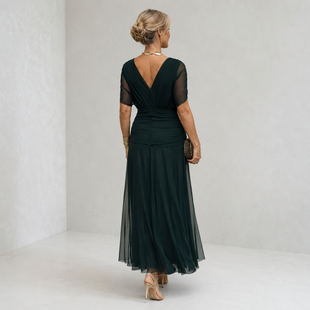 Ewelina | Elegancka zielona sukienka