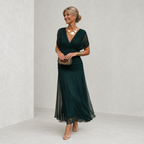 Ewelina | Elegancka zielona sukienka