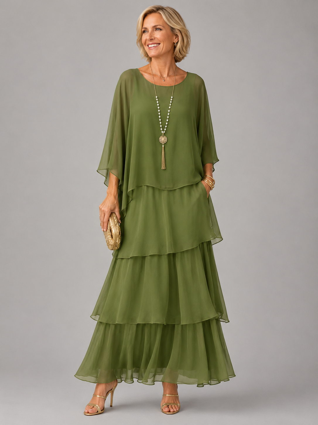 Karolina | Elegancka Zwiewna Sukienka Maxi
