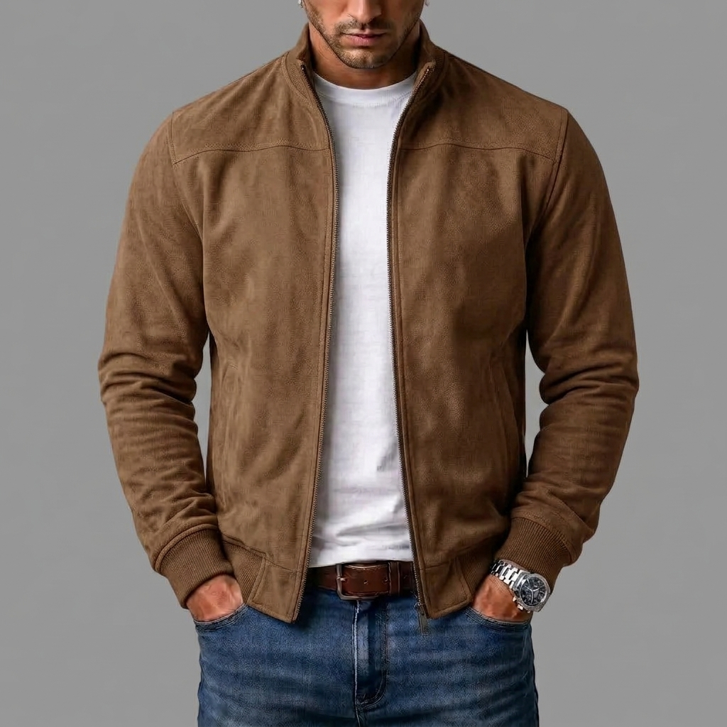 Marek | Zamszowa kurtka bomber
